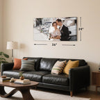 Personalized Custom Canvas Prints with Your Photos & Text, Customized Picture Print, Transform Own Images Into Framed Wall Art Digitally Printed Photo to Canvas, Keepsakes Gifts for Family 36x20’’