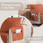 Orange Loveseat Covers for 2 Cushion Couch, Water-Repellent Sofa Slipcover for - Image 4