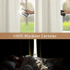 Natural 100% Blackout Linen Curtains - Image 4