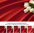 MIULEE Christmas Red Back Tab Blackout Curtains 52x90 Inch Long 2 Panels | Rod - Image 8