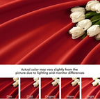 MIULEE Christmas Red Back Tab Blackout Curtains 52x102 Inch Long 2 Panels | Rod - Image 8
