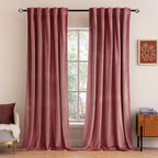 MIULEE Velvet Curtains 52x108 inches 2 Panels Dusty Rose Pink Curtains | Luxury by MIULEE