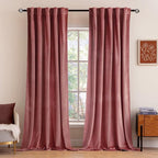 MIULEE Velvet Blackout Curtains 52x84 inches 2 Panels Dusty Rose Pink | Luxury by MIULEE