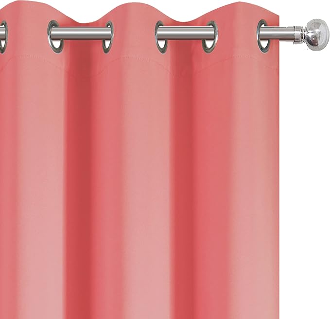 Blackout Curtains 38 x 54 inch/Coral Curtains Set of 2 Panels/Thermal Insulated - Image 6