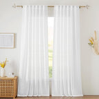 RYB HOME Sheer Curtains 108 inches, Extra Long Floor to Ceiling Curtains | by RYBHOME