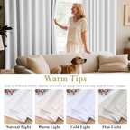 H.VERSAILTEX Thermal Insulated Room Darkening White Curtains - Image 5
