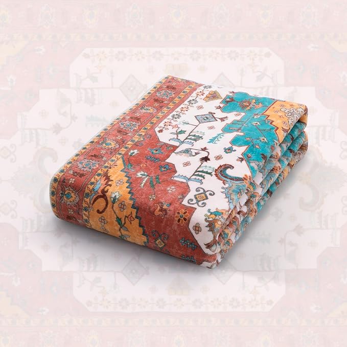 SERISSA 8x10 Washable Non Slip Boho Area Rug - Image 5
