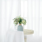 YoungsTex White Linen Semi Sheer Curtains 80 Inch Length - Image 3