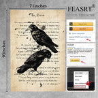 FEASRT Crow Tapestry The Legendary Black Crow Ancient Hymn Art Wall Hanging Tapestries 71x93 Inches for Home Living Room Bedroom Dorm GTQQAY1540