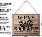 Rustic Wood Sign - Father's Day & Grandpa's Gift - Decor Hanging Wall Art - 'If He Can't Fix It...'