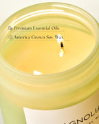 M&SENSE Magnolia Jasmine Romantic Scented Candle, 19.4oz 110 Hours Long Lasting Clean Non Toxic All Natural Soy Wax Candle for Relaxing & Stress Relief, 2 Wick Home Fragrance Gifts for Home Decor