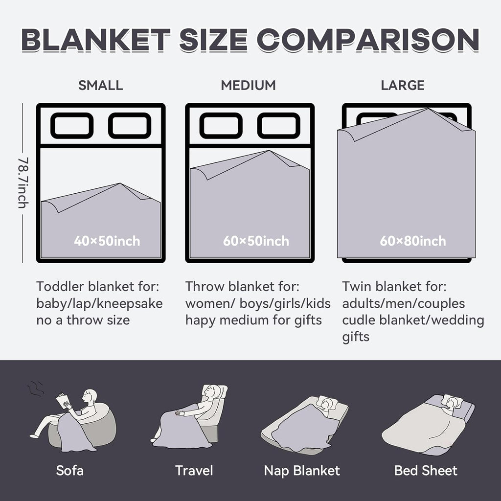 Chunky Knit Blanket - Luxury Soft Cozy 40 * 50 Throw Blanket,100% Woven Blanket Rope Knot Throw Blanket for Couch, Sofa, Home Decor, Gift - Machine Washable(White)
