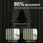 Pinch Pleated Sage Green Blackout Curtains 102 Inches Long, Window Treatment - Image 7