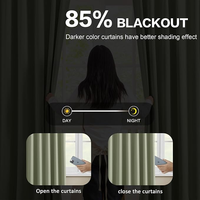 Pinch Pleated Curtains 120 Inches Long 10 FT Length, Luxury Blackout Bedroom - Image 3