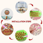 Diamond Art Hanging Kit for Adult, Merry Christmas, DIY Special Shaped Crystal Acrylic Diamond Art Painting Window Pendants, Santa Claus Sign, Diamond Painting Ornament for Home Garden Wall decor