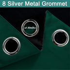 Yakamok Dark Green 100% Blackout Curtains 96 Inches Long 52" Wide 2 Panels | - Image 6