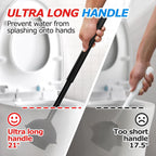 2Pack 2 in 1 Toilet Brush and Plunger Set, Extended Handle Plunger,Toilet Bowl Brush Plunger Set,Bathroom Cleaning Tools,Toilet Brush Plunger Combo,Cleaning Brush,Cleaning Supplies