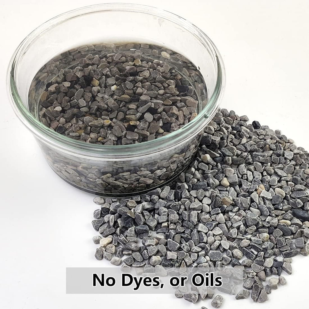 10LB Succulent and Cactus Gravel, 1/5 Inch Natural Decorative Polished Pebbles for Landscaping, Grey River Rocks for Plants, Vases, Aquariums, Terrarium and Outdoor Gardening