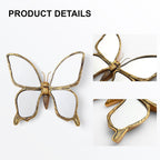 Decorative Bug Insects Animals Beetle Mirrors - Gold Resin Butterfly Glass Wall Decor, Perfect for Victorian and European Themed Homes