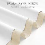 Pinch Pleated Linen Curtains 100% Blackout 108 Inches Long - Image 3