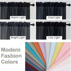 Black Sheer Curtain for Bedroom Living Room 72 Inches Long 2 Panels Set - Image 7
