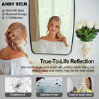 ANDY STAR Oval Mirrors for Bathroom, 20x30’’ Black Bathroom Vanity Mirror with Metal Frame, Black Oblong Bathroom Mirror for Over Sink, Modern Anti Rust Wall Mounted