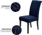 Joccun Chair Covers for Dining Room Set of 6,Dining Chair Slipcovers Stretch Dining Room Chair Covers Seat Protector,Washable Parsons Chair Cover for Home,Hotel,Banquet(Navy,6 Pack)