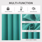 Joydeco Blackout Curtains 72 inches Long 2 Panels Set, Thermal Insulated Long - Image 4