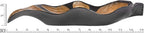 AeraVida Nature Inspired Handcarved Curvy Leaf Shaped 2-Tone Stained Wooden Serving Bowl or Dish for Tropical Chic Home Décor & Kitchen Accessories