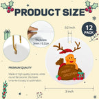 Joyclub 12 PCS 3'' Sublimation Ornament Blanks Ceramic Sublimation Christmas Ornaments Bulk Round White Ornaments for Personalized Xmas Tree Ornament Home Decor Heat Transfer DIY Crafts