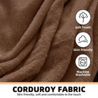 5FT，Big Bean Bag Chairs for Adults，Large beanbag with Filler Included，Memory Foam Material，Easy to Clean and Washable Corduroy Fabric，Suitable for Living Room and Bedroom (Coffee Color, 5 Foot)