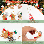 36pcs Gingerbread Christmas Decoration for Tree - Cooking Gingerbread Man Ornaments Christmas Hanging Decor for Christmas Tree Home Kitchen Decor Party Supplies