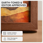 Homeforia 20x28 Picture Frame Brown, High End Dark Oak 20x28 Walnut Wooden Poster Frames with Mat 14x22, 20 x 28 Wood Frame Matted to 14 by 22, 28x20 Hanging Frames, Tempered Glass, Wall Kit, Set of 1
