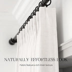 AUSSPVOCT Pinch Pleated 95 Inch Linen Curtains 100% Blackout - Image 5