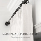 Pinch Pleated Linen Curtains 100% Blackout 102 Inches Long - Image 5