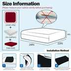 Sqodok Outdoor Cushion Covers 24x22 inch, Wicker Chair - Image 2