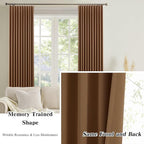Cappuccino Brown Mocha Curtains 40x84 Inches Long 2 Panels Set, Pinch Pleated - Image 6