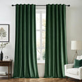 MIULEE Velvet Curtains 52x84 inches 2 Panels Hunter Green Blackout Curtains | by MIULEE