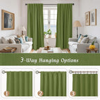 72 Inch 100% Blackout Linen Curtains - Image 9