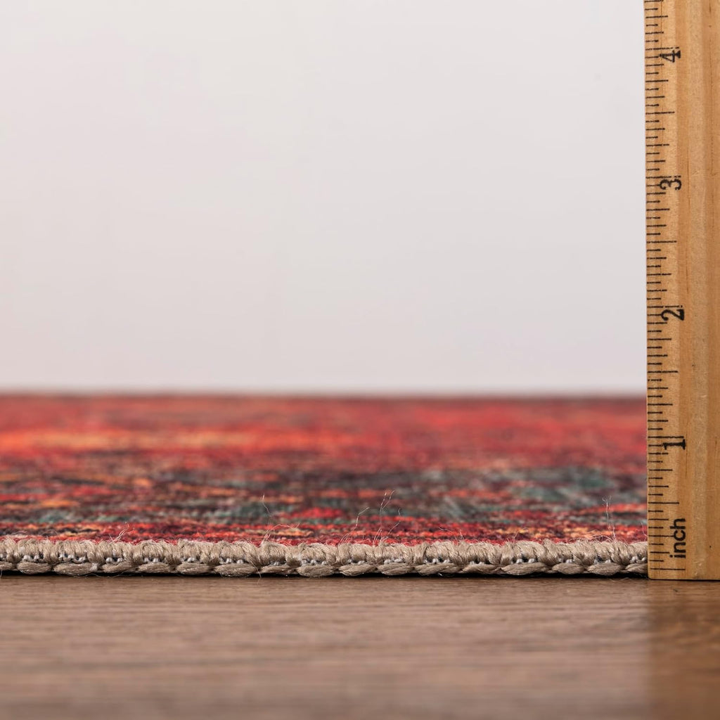 Keen Home Design 3x5 Rug - Machine Washable Entry Rug with Non-Slip Backing, Ideal for Enteryway, Kitchen, Bathroom, Laundry Room - Vintage, Easy Clean, Durable, Low Pile Rug - (3' x 5')