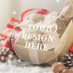 Personalized Christmas Ornaments - Custom Picture & Text Ornaments for Christmas 2024, Baby's 1st Christmas Ornament with Picture for Xmas Tree Custom Gifts for Family, Mom, Dad, Friend (Acrylic)