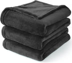BEDELITE Fleece Blanket Soft Plush King Bed Blanket Charcoal Grey 108"x90" | - Image 7