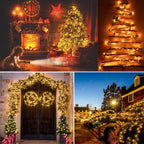 BrizLabs 600 Count Christmas Lights, 139.2ft Soft White Incandescent String Lights, Clear Christmas Light String Connectable, 120V UL Certified Mini Light Set for Indoor OutdoorTree Party Home Decor