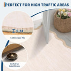 GarveeHome Scalloped Large Living Room Area Rug 6x9 - Image 6