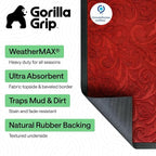 GORILLA GRIP 100% Waterproof All-Season WeatherMAX Doormat US Designed Natural - Image 2