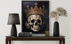 Skull Queen Poster Art Print, Halloween Scary Vintage Wall Art Academia Spooky Painting Decoration for Horror Prints, Gothic Posters Bedroom Decor 89 (Skull Queen, 16 x 20 inches, Black Frame)