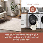 nuLOOM Nia White Geometric Washable Area Rug - Image 4