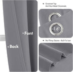 MIULEE Blackout Curtains for Bedroom 2 Panels 40 x 72 Inch Long Light Gray | - Image 4