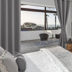 Blackout Curtains for Bedroom, Light Grey, 38 x 45 Inch, 2 Panels | Thermal - Image 9