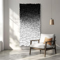 LIUZEYUE - Wooden Block Stereoscopic Painting Geometric Modeling Wall Decoration 3D Wooden Artwork Living Room Bedroom Background Wall Office Decoration Black and White Gradient 35.4"x70.8"